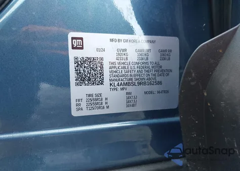 2024 Buick Encore Gx Preferred Fwd z USA, uszkodzony, nr VIN KL4AMBSL9RB162586